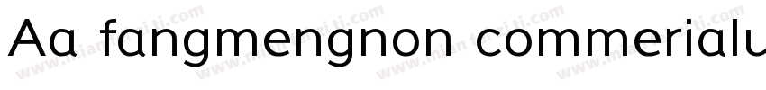Aa fangmengnon commerialuse字体转换